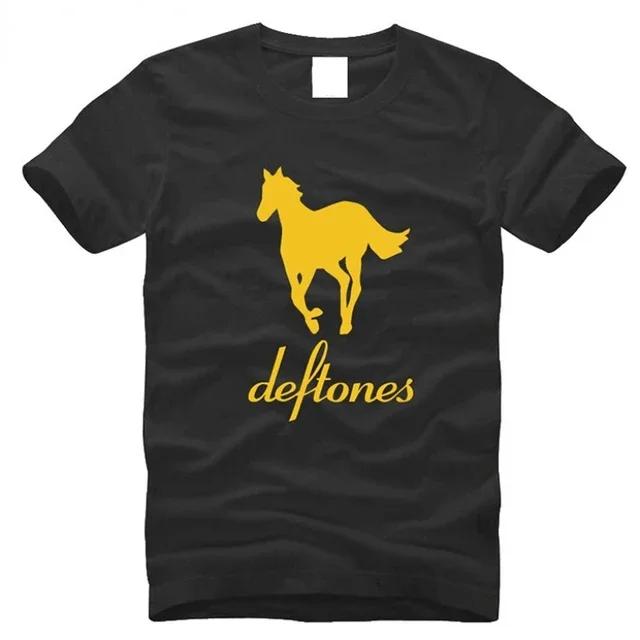Deftones Череп Черная Футболка Новая Мерч Группы Молодежная Мужская Уличная Футболка 4XL
