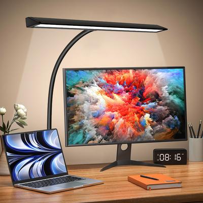 LED Clip Desk Lamp Eye Protect Table Lamp for Home Office Study Lighting 3 Colors Dimmable Computer Light