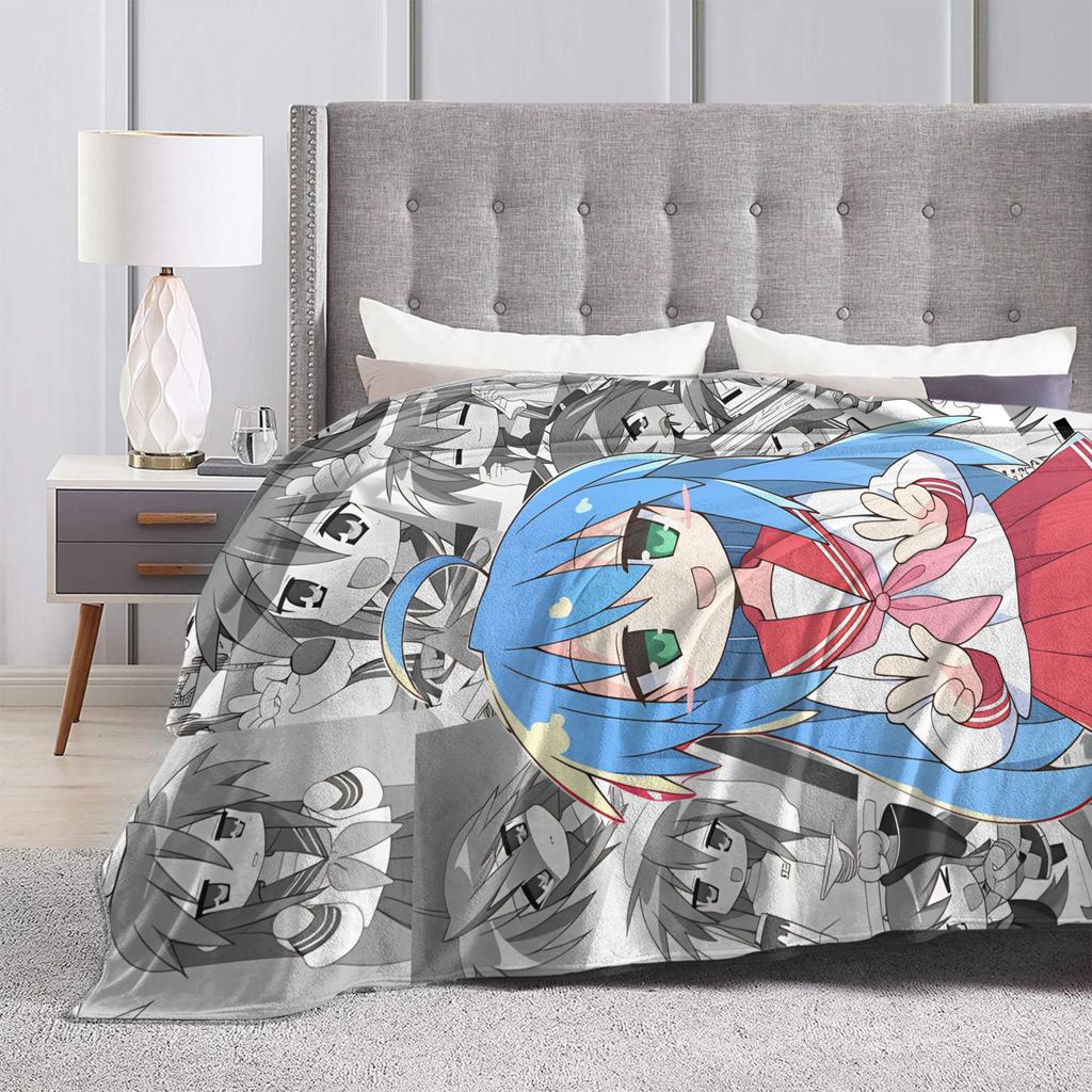 Konata izumi L-Lucky S-Star Plush Blanket Child Flannel Throw Blanket For Outdoor Super Warm Design Quality Bedspread Gift