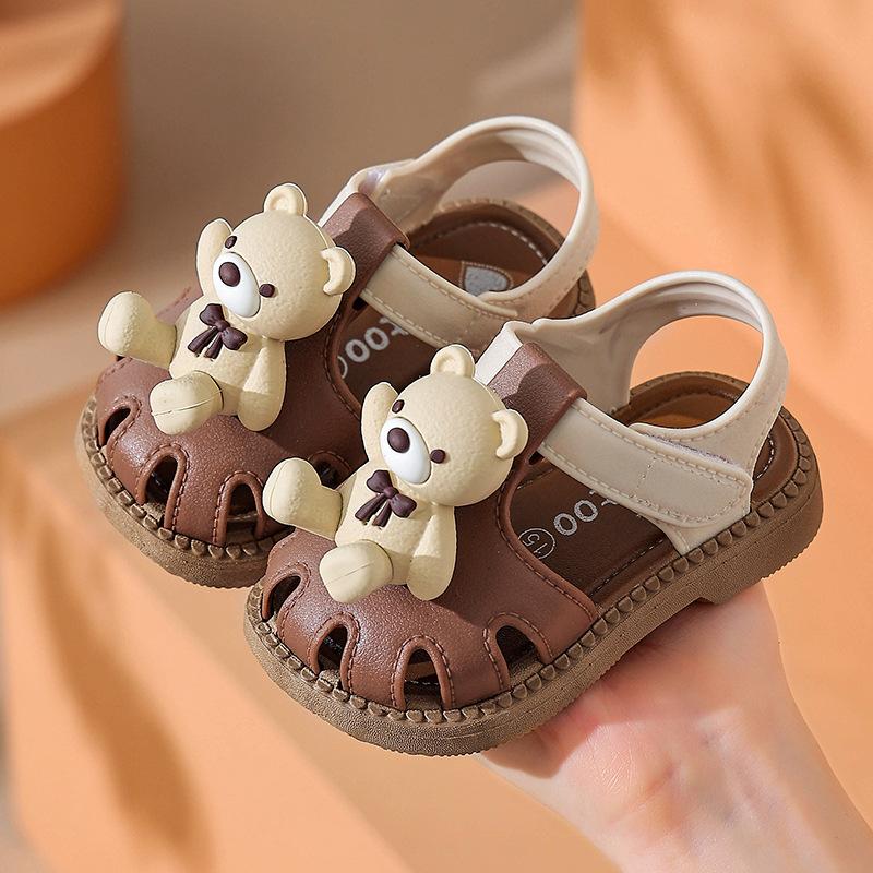 

Boys Shoes, Girls Breathable Sandals with Soft Soles and Anti-slip Properties 24 кавовий