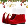 Christmas Adult Elfs Santa Claus Shoes 3 Color Ankle Boots With Bells Role Play Accessories For Party Stage Performance Props