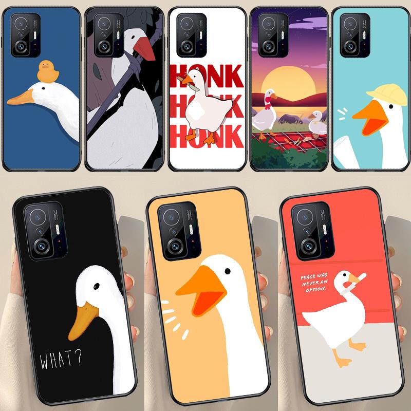 

Чехол с мультяшным забавным гусем для POCO X5 X3 F5 Pro X4 F4 GT M5s C40 F3 для Xiaomi 13 Lite 12 11T 12T Pro 12X