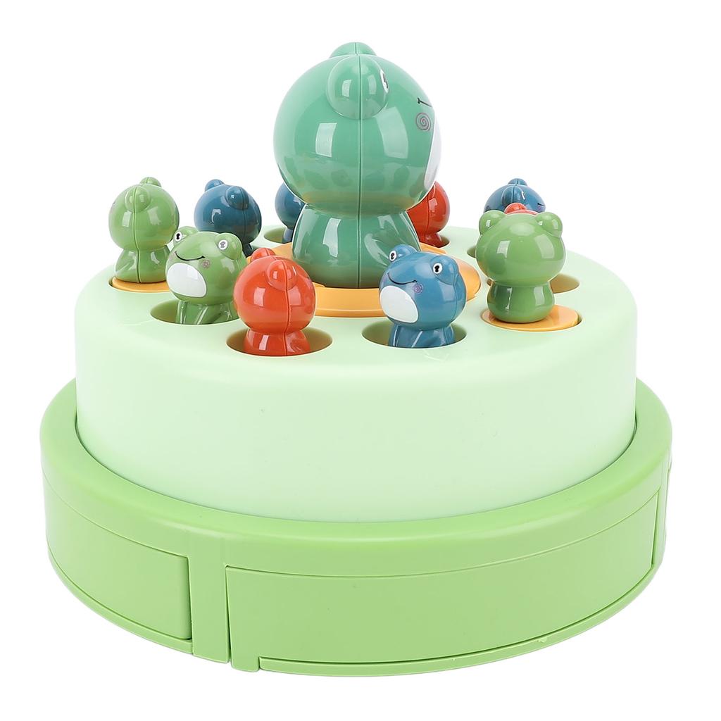 Frog Bounce and Catch Toy Electronic Music Rotating Popping Board Game for Kids Over 3 Years Old