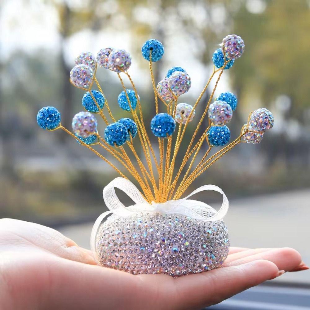 Self-adhesive Sticker Car Mounted Bling Vase Bling Design Full Star Dashboard Decoration  Women's