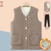 Women's Lambswool Vest Coat - Warm Fleece-lined Autumn/Winter Style for Middle-aged and Elderly