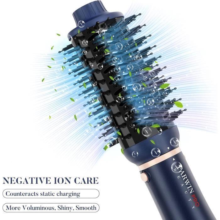 Brosse soufflante 4 en 1 - parwin pro beauty - 1000w - 3 températures - 4 accessoires - ionique