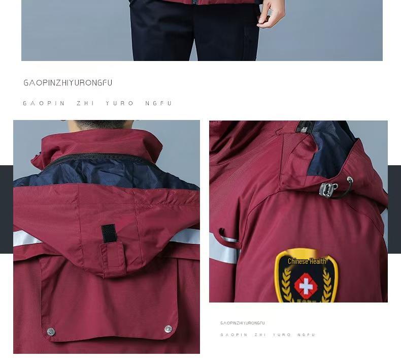 Health Emergency Cotton-Padded Windbreaker Suit for Hospital First Aid Rescue