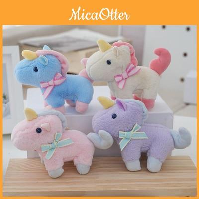 Unicorn Animal Plush Toy With Keychain For School Bag Decor And Gifts