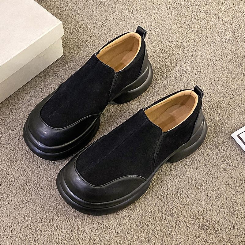 Women Casual Comfortable Flat Platform Sneakers Fashion Chunky Suede Loafers Shoes for Women