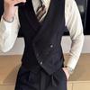 Herren Neuer High-End Anzug Lässige Waffelschnalle Business Ärmellose Weste
