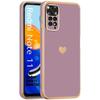 Coque - Xiaomi - Redmi Note 11-11S - Violet - Antichoc - Motif Cœur Plaqué