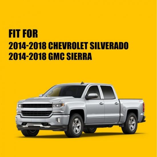 8x Center Console Switch Knob Decor Cover Bezels Trim for Chevy Silverado 14-18