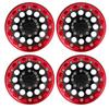 4pcs   Metal Wheel Hub RC Car A Essories Fit for 1Celsius10 RC Crawler 1.9 Inch(Red Black )