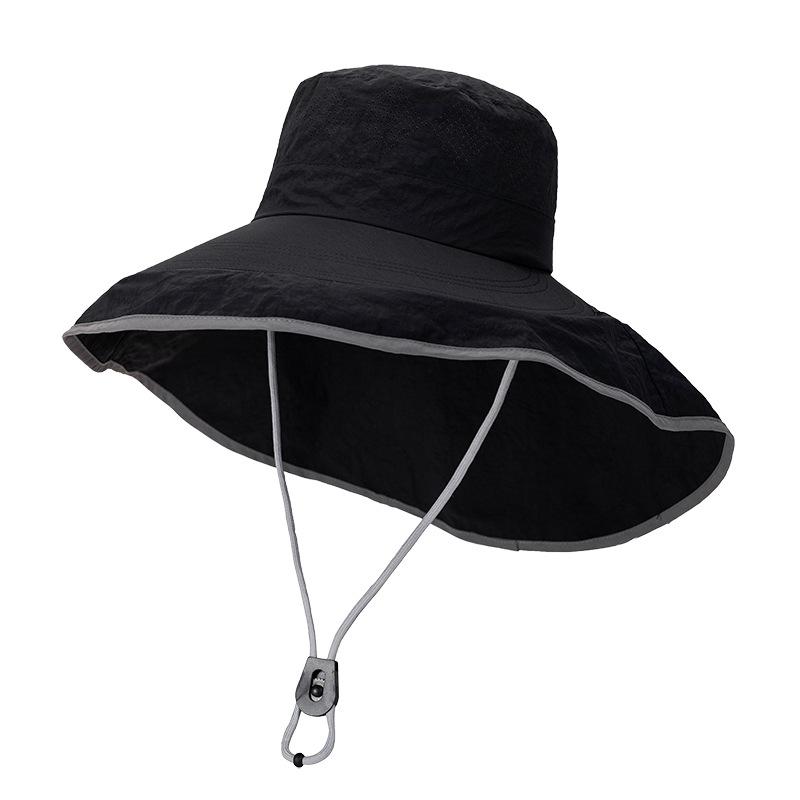 Sunscreen and splash proof large brim with shawl comprehensive sun protection cross-border outdoor hiking hat