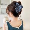 British Style Bow Hair Claw Clip For Women Girls High-End Temperament Ponytail Shark Clip Fashion Hair Accessories Gift