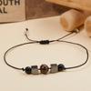 Naturstein Bunte Perlen Minimalistisches Armband Klassisch Herren Damen Buddha Schwarzes Lavastein Tigerauge Armband Yoga Meditation Schmuck