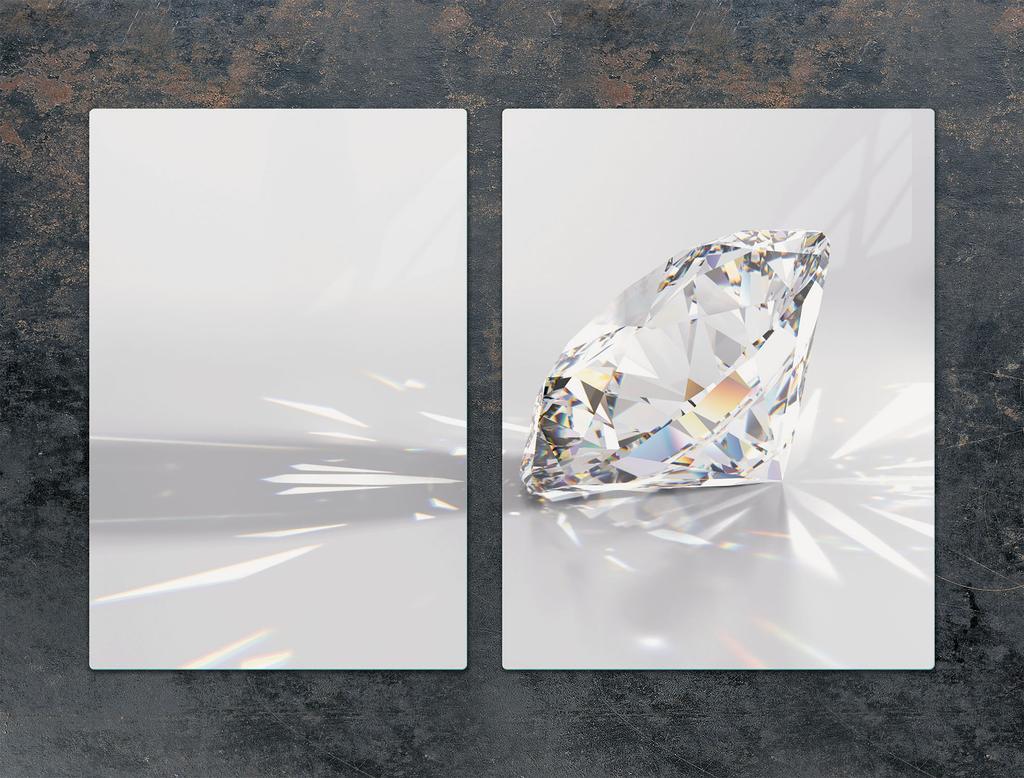 SZKLANA PŁYTA OCHRONNA DESKA 75x52 DIAMENT