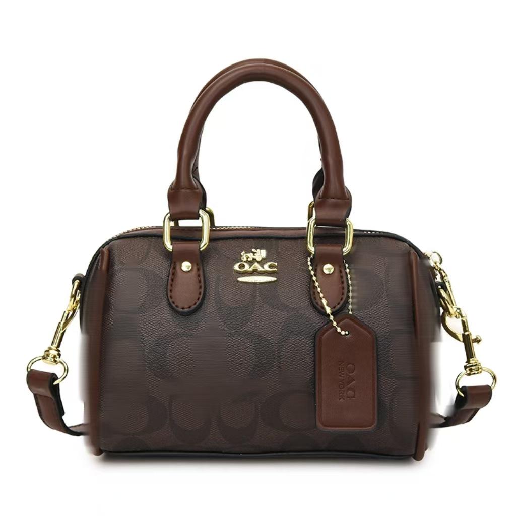 

Сумка з принтом у стилі ретро Tide: Стильна, високоякісна сумка кросбоді для жінок. кавовий