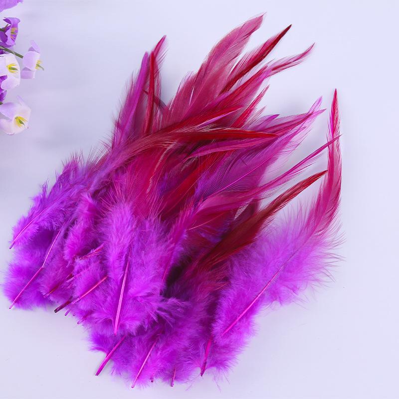 100Pcs Dyed Chicken Feather Feathers 10-15cm for DIY Crafts Handmade Jewelry Wedding Party Festival Costume Decorations