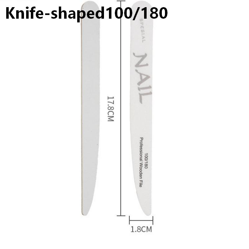 2PCS Double-sided Nail File 100/180/240 Grit Professional Sandpaper Cuticle Remover Buffer Files Manicure Tool Set