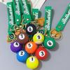 Cartoon 8-Ball Keychain Pendant: Cute Couple Bag Charm & Creative Car Key Accessory