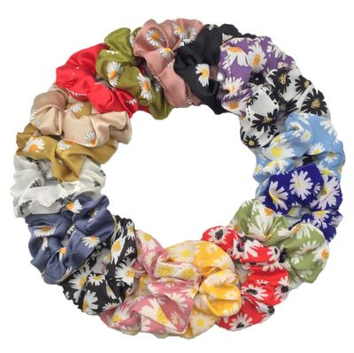 6 Stück/Los Haargummis Elastisches Band Damen Halter Gummiband Zubehör Chiffon Sonnenblume Gänseblümchen Blume Niedliche Kopfbedeckung