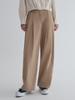 Gray Decision Cotton Double-Pleat Comfort Pants Beige