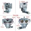 Carburetor 791230 For Briggs Stratton 407777 V-Twin LA150 20-25HP Engine Lawn Mower Carb Replace 699709 499804 MIA10632
