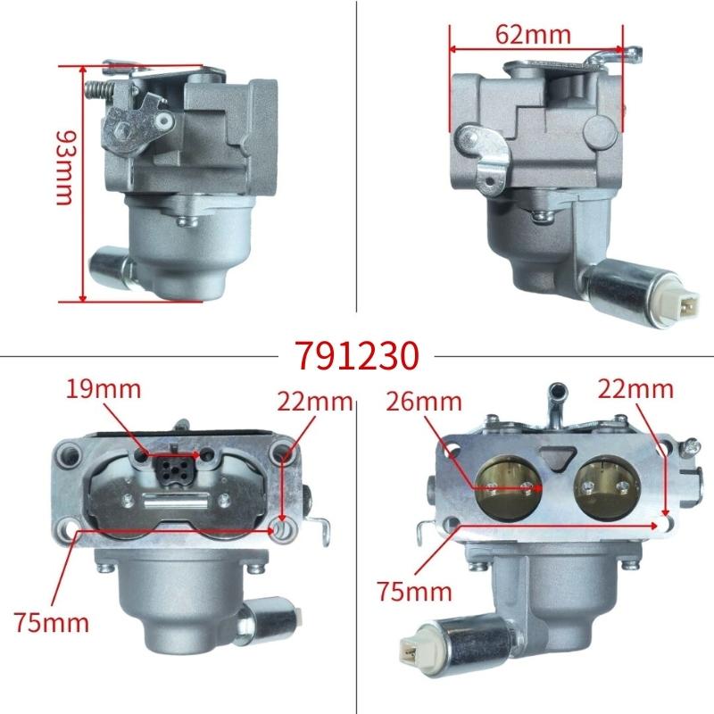 Carburetor 791230 For Briggs Stratton 407777 V-Twin LA150 20-25HP Engine Lawn Mower Carb Replace 699709 499804 MIA10632