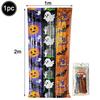 Halloween Foil Fringe Curtain Tinsel Garland Pumpkin Ghost Bat Boo Print Photo Backdrop Halloween Party Door Wall Hanging Decors 5