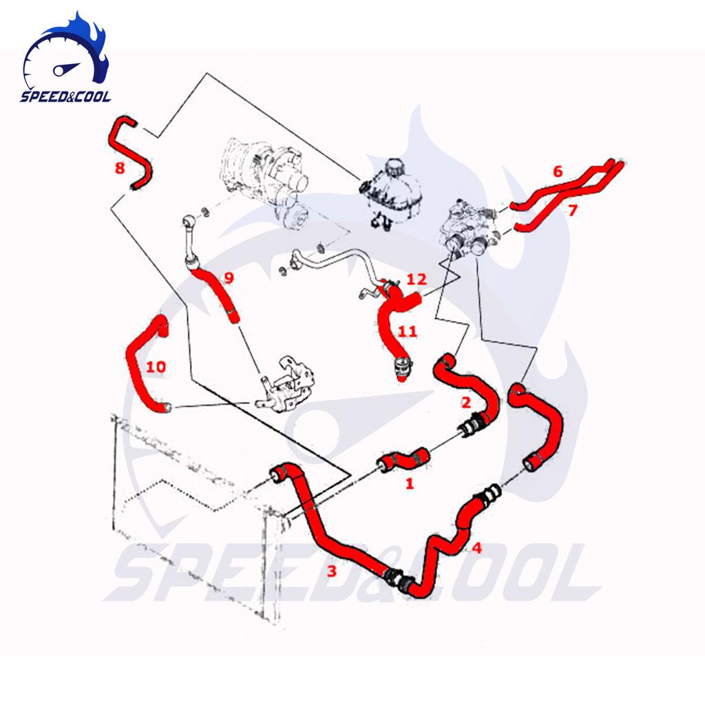 SPEED&COOL Für 2007-2012 Mini Cooper S R55 R56 R57 Turbo Mit N14 Motoren Auto Silikon Lufteinlass Einlass Turbo Schlauch Kit