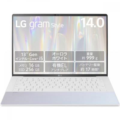 Lg Electronics Nešiojamas kompiuteris Lg Gram Style 14 colių Core I5 1340p Atmintis 16GB SSD 256GB Windows 11 Home Aurora White 14z90rs Ka51j