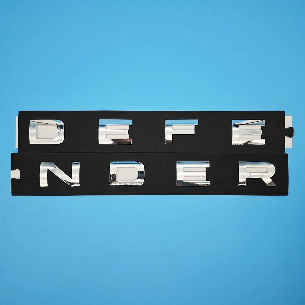 1pc 3D ABS Black Letters DEFENDER Badge Car Front Hood Bonnet Stickers Decals For Land Rover Defender Emblem Accessories XS6