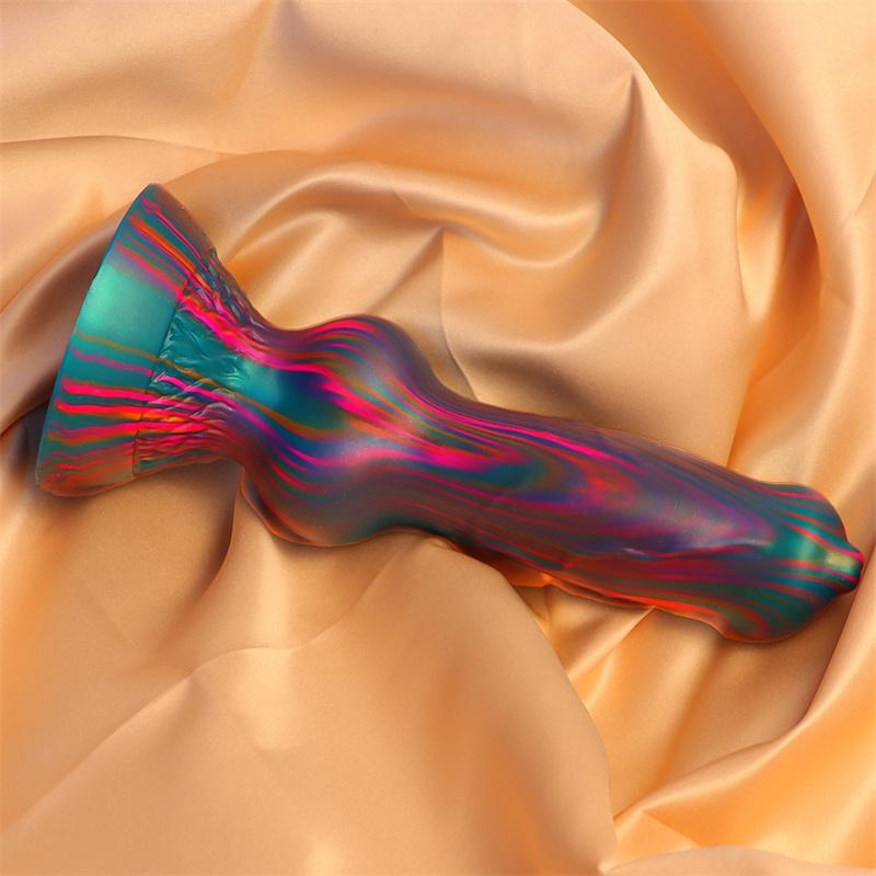 Dog Cock Animal Lifelike Mixed Color Simulation Penis Small Liquid Silicone Sensuality Fake Penis Adult Products