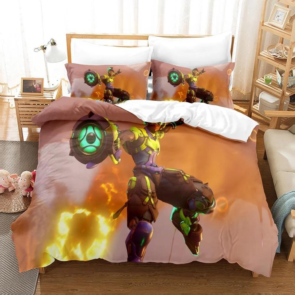 Game Overwatch 2 Invasion Bedding Collection Single Twin Full Queen King Size Bed Collection Adult Boys Bedroom Duvet Cover Collections New Anime