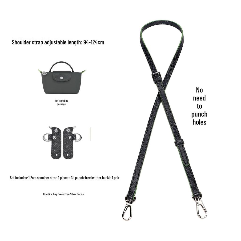 Longxiang Genuine Leather Mini Dumpling Crossbody Bag with Adjustable Shoulder Strap and Non-Slip Buckle