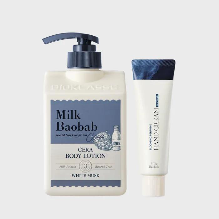 1 X Sarah Body Lotion 600ml + 1 X Blooming Perfume Hand Cream 50g (White Musk)