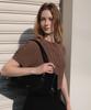 DEHEVE Half Sleeve Cable Knit [Brown]