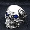 Gothic Vintage Todes Sichel Totenkopf Ring für Herren 316L Edelstahl Hip Hop Biker Skelett Ringe Punk Party Schmuck Großhandel
