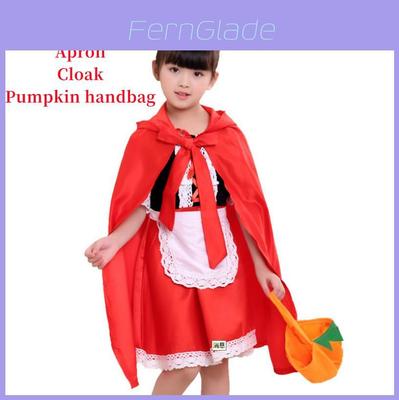 Little Red Riding Hood Princess Dress Halloween Fairy Tale Costume For Children