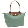 Longchamp Le Pliage Logo Design Nylon Tote Bag Medium Women Tote Bags Cerulean 2605089P99