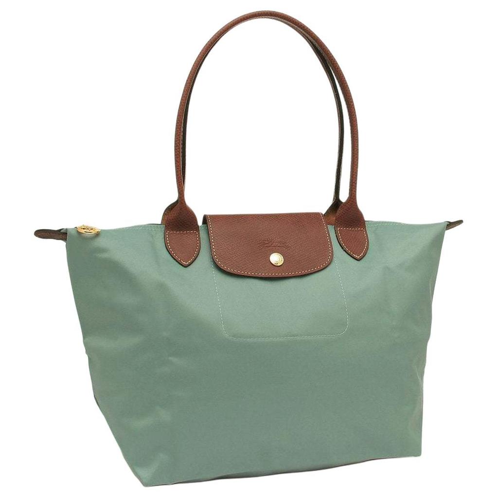 Longchamp Le Pliage Logo Design Nylon Tote Bag Medium Women Tote Bags Cerulean 2605089P99
