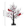 Lighted Mini Birch Tree Light LED Cardinals Christmas Tree Vintage Glowing Tree Light for Table Holiday Home Xmas Decoration