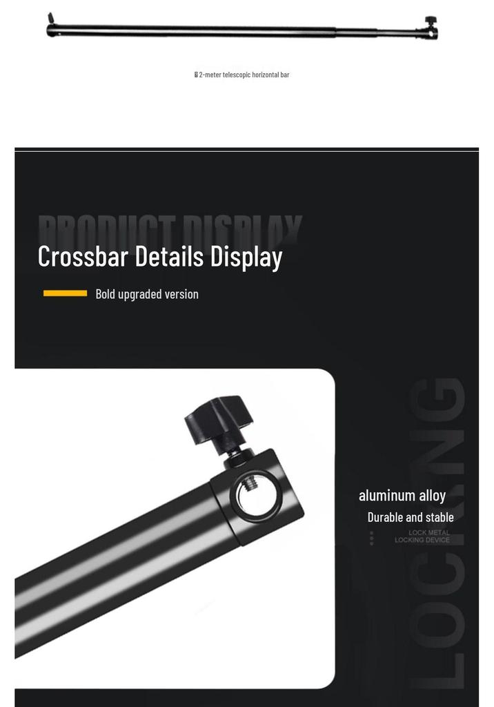 Adjustable Stainless Steel 3M Background Stand with Telescopic Crossbar