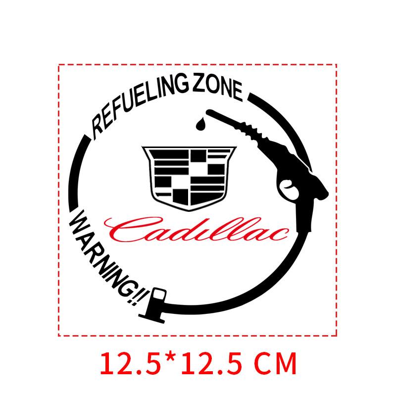 Car Badge Vinyl Reflective Fuel Tank Cap Stickers Decal For Cadillac Escalade Tiburon Deville Seville XT5 XTS CTS BLS SLS DTS SRX Metal