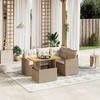 VidaXL Garden Lounge Set with Cushions 5 Pcs, Patio Sofas, Patio Furniture Set, Outdoor Furniture, Beige 3273060