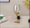 Enamel Crystal Wine Glass Set Cup Goblet Drinking Glasses Drinkware Decorative Red Cocktail Gift