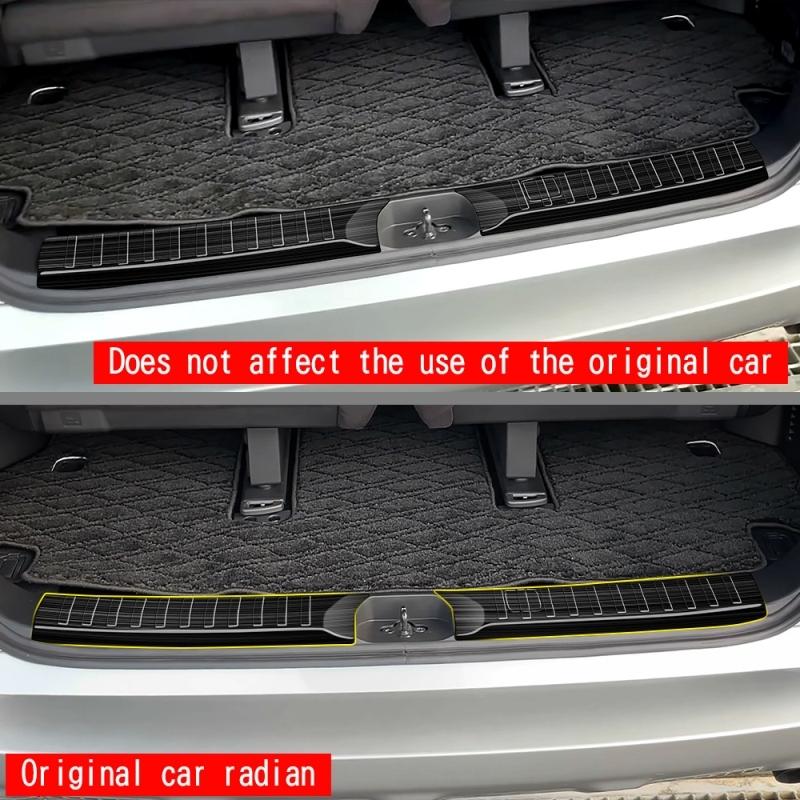 For Mitsubishi Delica D:5 D5 2024 stainless steel Built-in Rear Bumper Protector door Sill Trunk Tread Plate Accessories