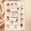 Notes Planning 2026 Wall Calendar Simple Style Desktop Calendar Premium Bucket List Calendar  Gifts