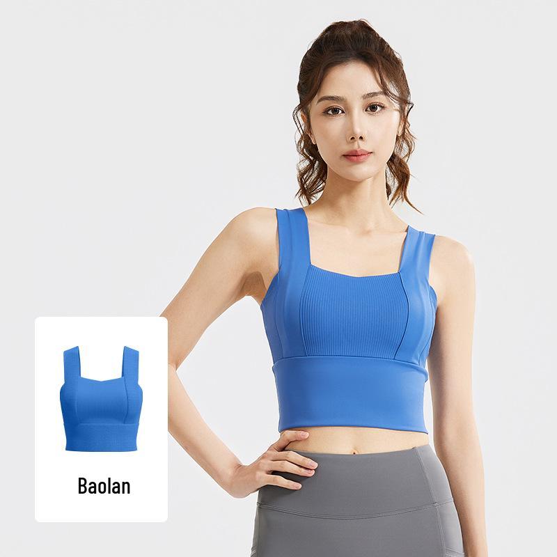 Juyitang Cross-Back Shockproof Sports Bra with Chest Pad M